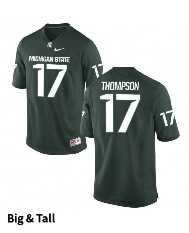 Men's Michigan State Spartans #17 Tyriq Thompson NCAA Nike Authentic Green Big & Tall College Stitched Football Jersey ID41F76FT